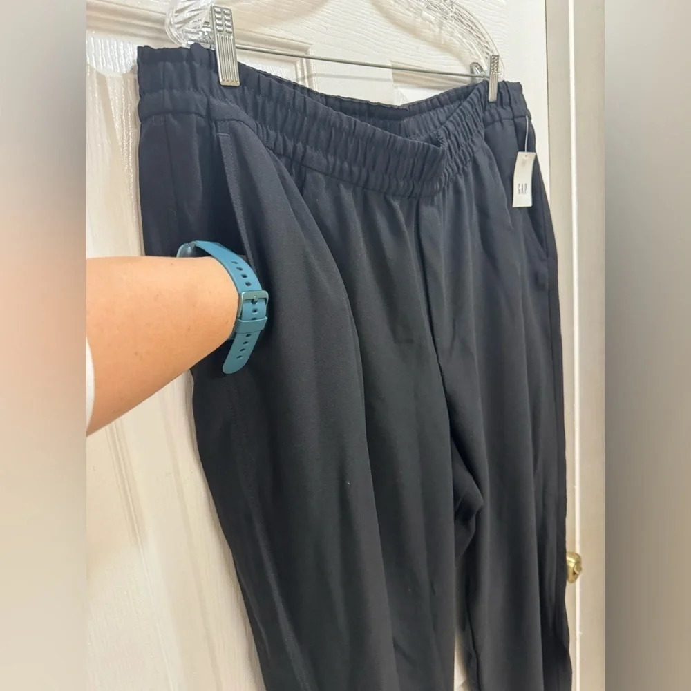 Gap Women’s Black Loose Pants Gathered Tapered Leg Everyday NWT Size XXL - Picture 3 of 11